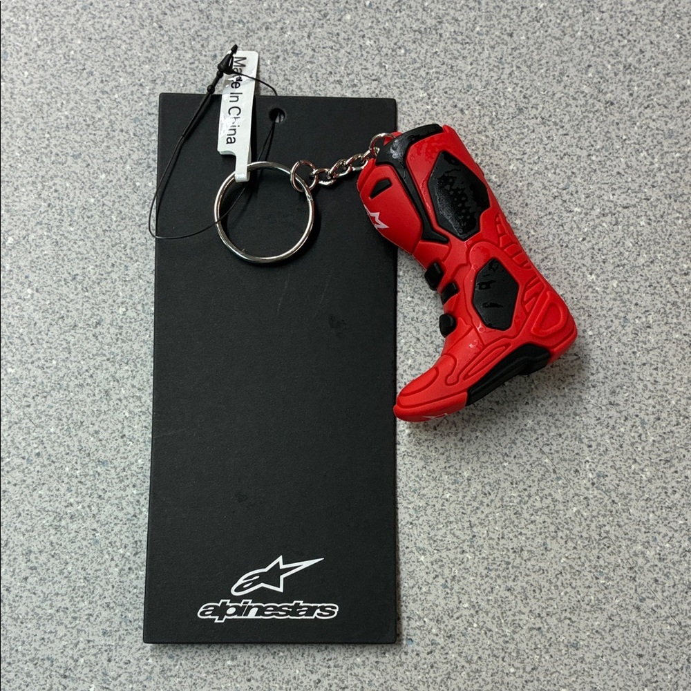 Alpinestars Red Racing Boot Keychain - Picture 2 of 2